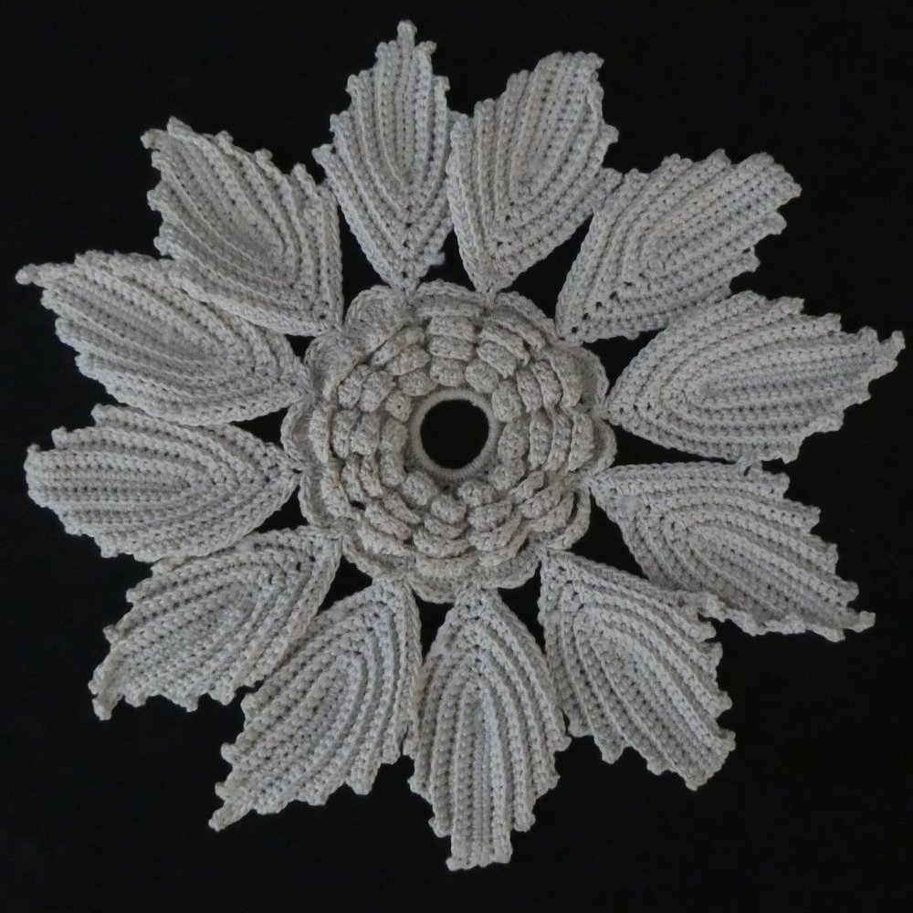 Handmade Vintage Crochet Floral Doily